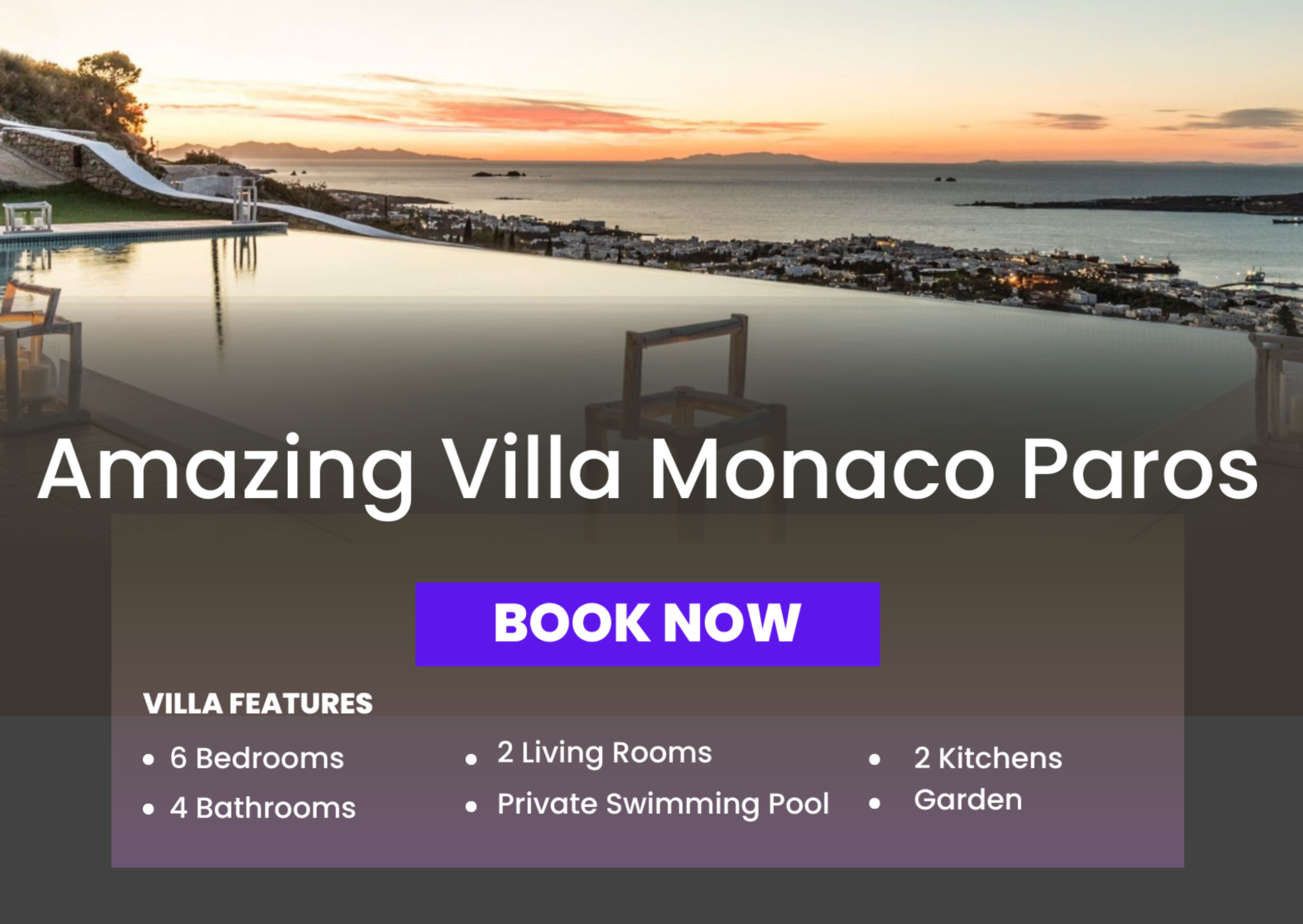 6BR Monaco Villa. Private Pool & Amazing View