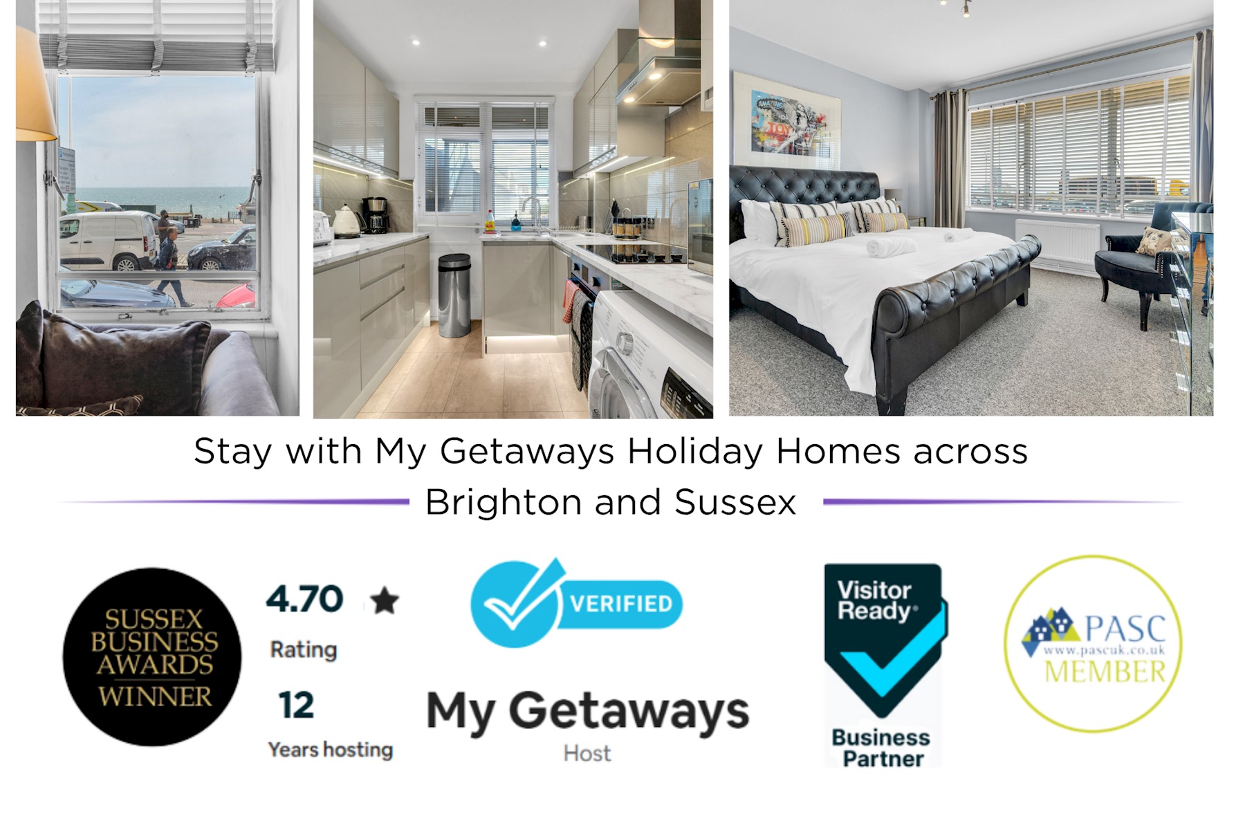 Deco Seafront | By My Getaways in 1 Embassy Court, Kings Road, Brighton BN1 2PX - Property image 2 - VivreStays