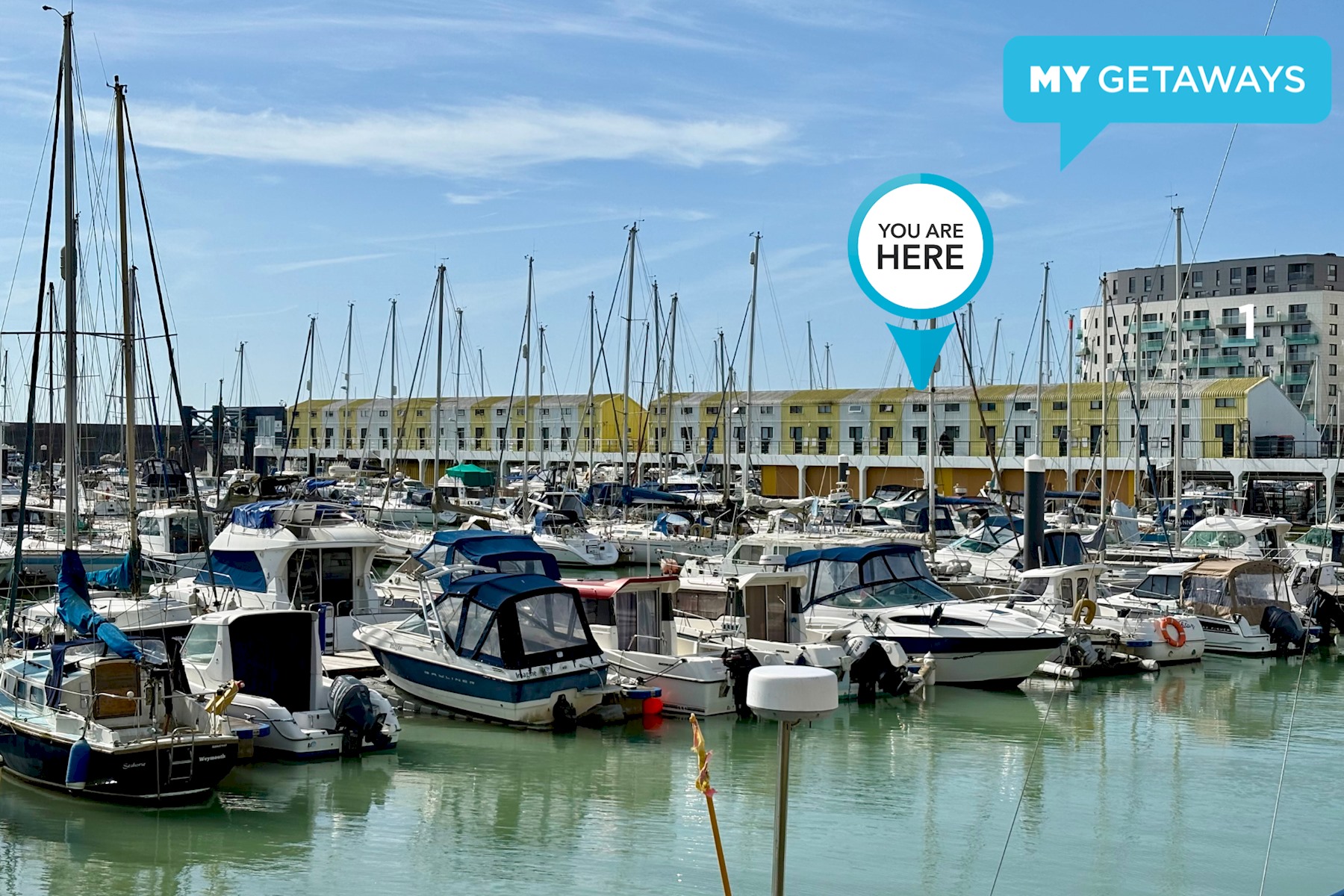 View On the Water 2 A One-of-a-Kind Stay | Free Parking | By My Getaways in 9 Western Concourse, Brighton Marina Village, Brighton BN2 5UP On the Water 2 A One-of-a-Kind Stay | Free Parking | By My Getaways in 9 Western Concourse, Brighton Marina Village, Brighton BN2 5UP - Property image 3 - VivreStays