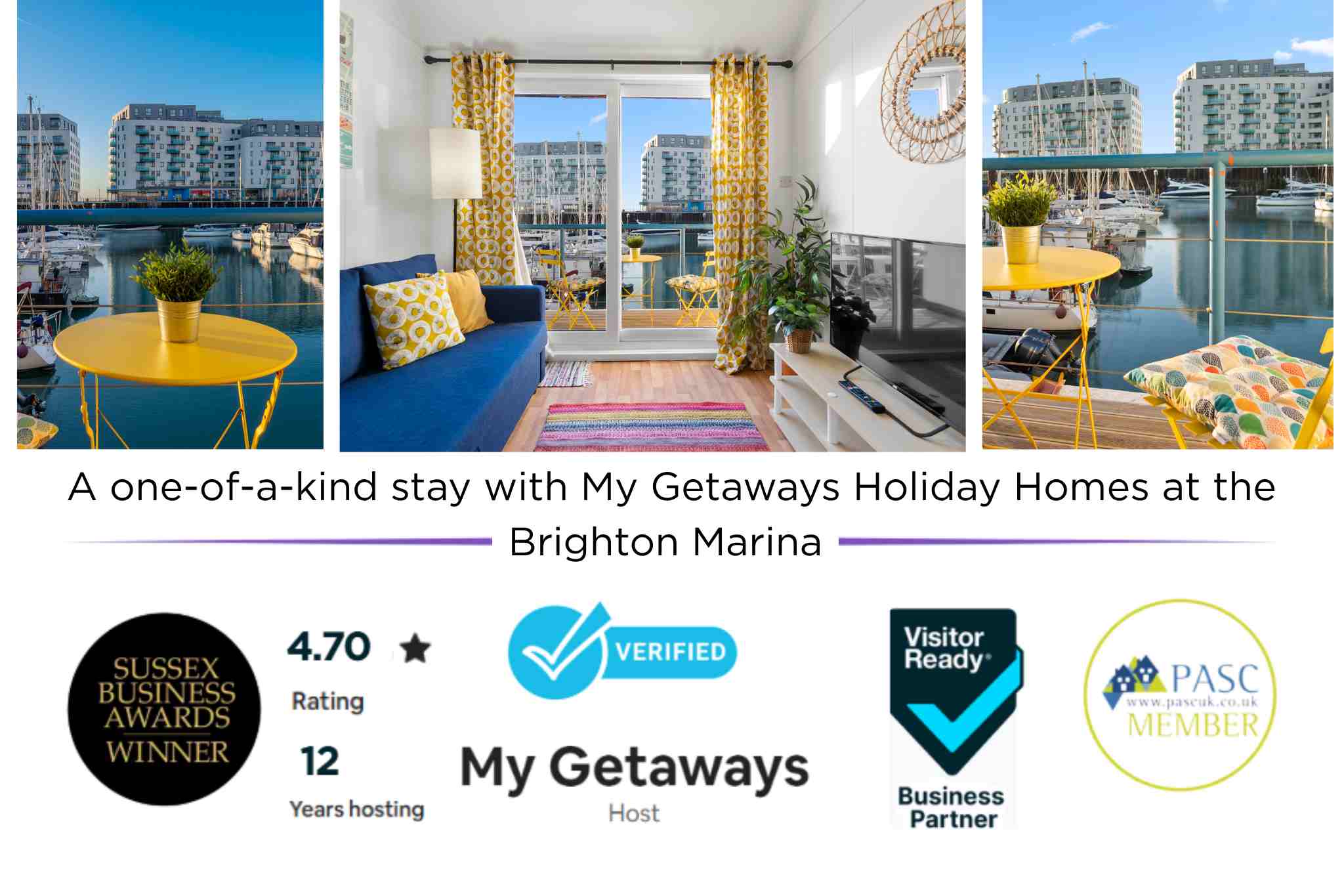 View One-of-a-Kind Stay | Free Parking in 24 Western Concourse, Brighton Marina Village, Brighton BN2 5UP One-of-a-Kind Stay | Free Parking in 24 Western Concourse, Brighton Marina Village, Brighton BN2 5UP - Property image 2 - VivreStays