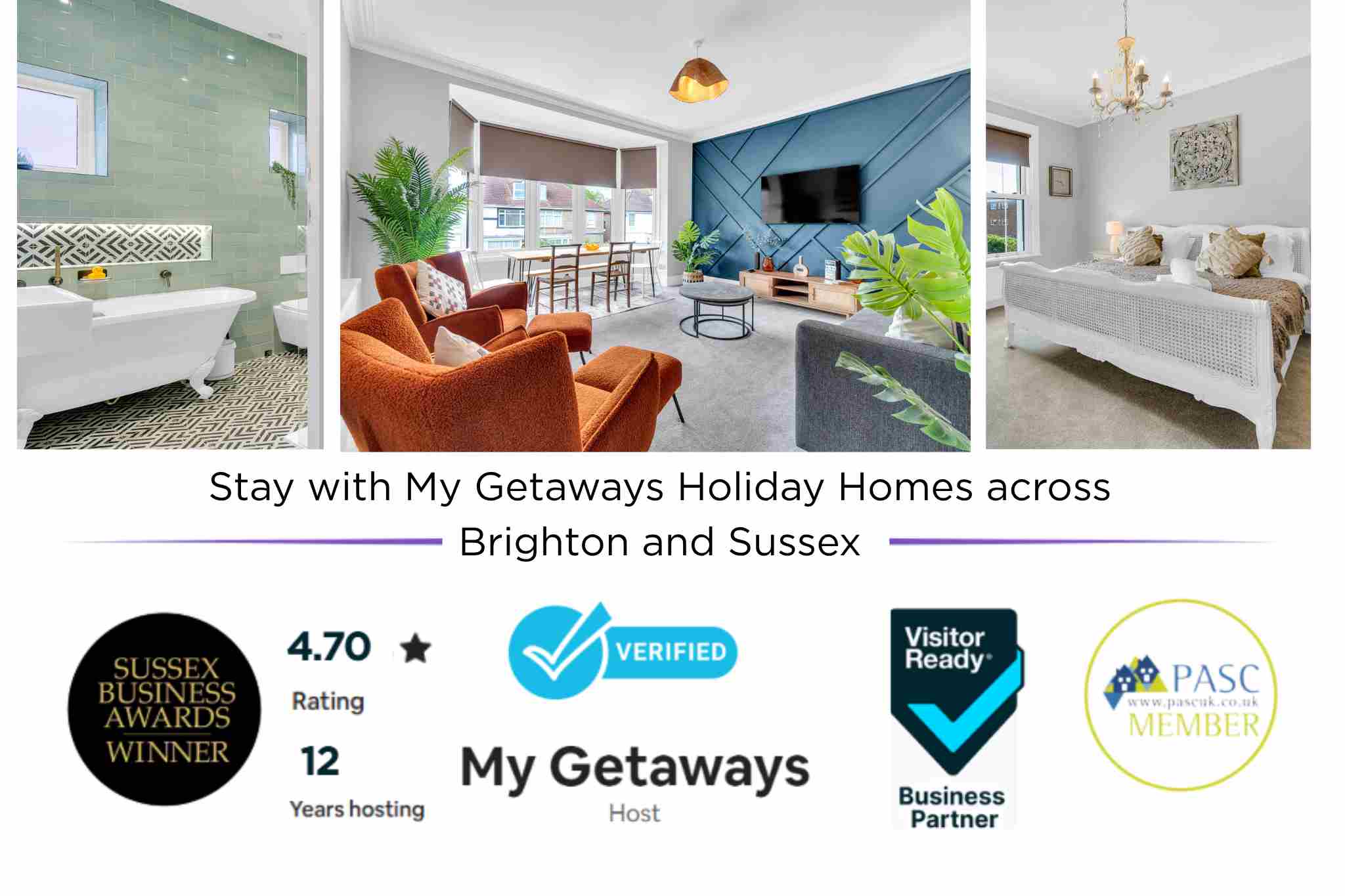 View Poets Apartment with Free Parking | By My Getaways in 15a Cowper Road, Worthing, West Sussex BN11 4PD Poets Apartment with Free Parking | By My Getaways in 15a Cowper Road, Worthing, West Sussex BN11 4PD - Property image 2 - VivreStays