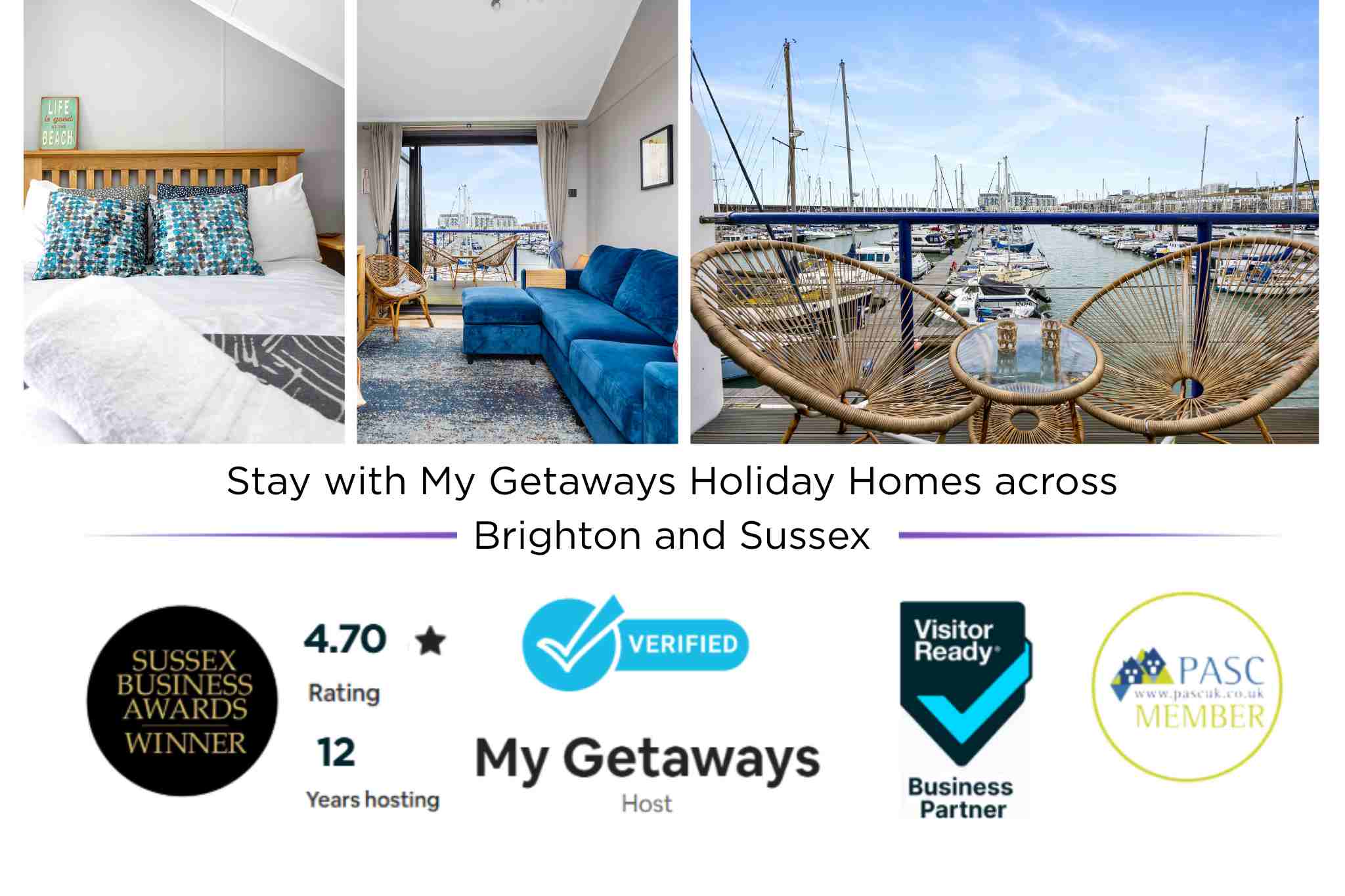 View Brighton Water Cabin Free Parking|By My Getaway in 59 Eastern Concourse, Brighton Marina Village, Brighton BN2 5UQ Brighton Water Cabin Free Parking|By My Getaway in 59 Eastern Concourse, Brighton Marina Village, Brighton BN2 5UQ - Property image 2 - VivreStays