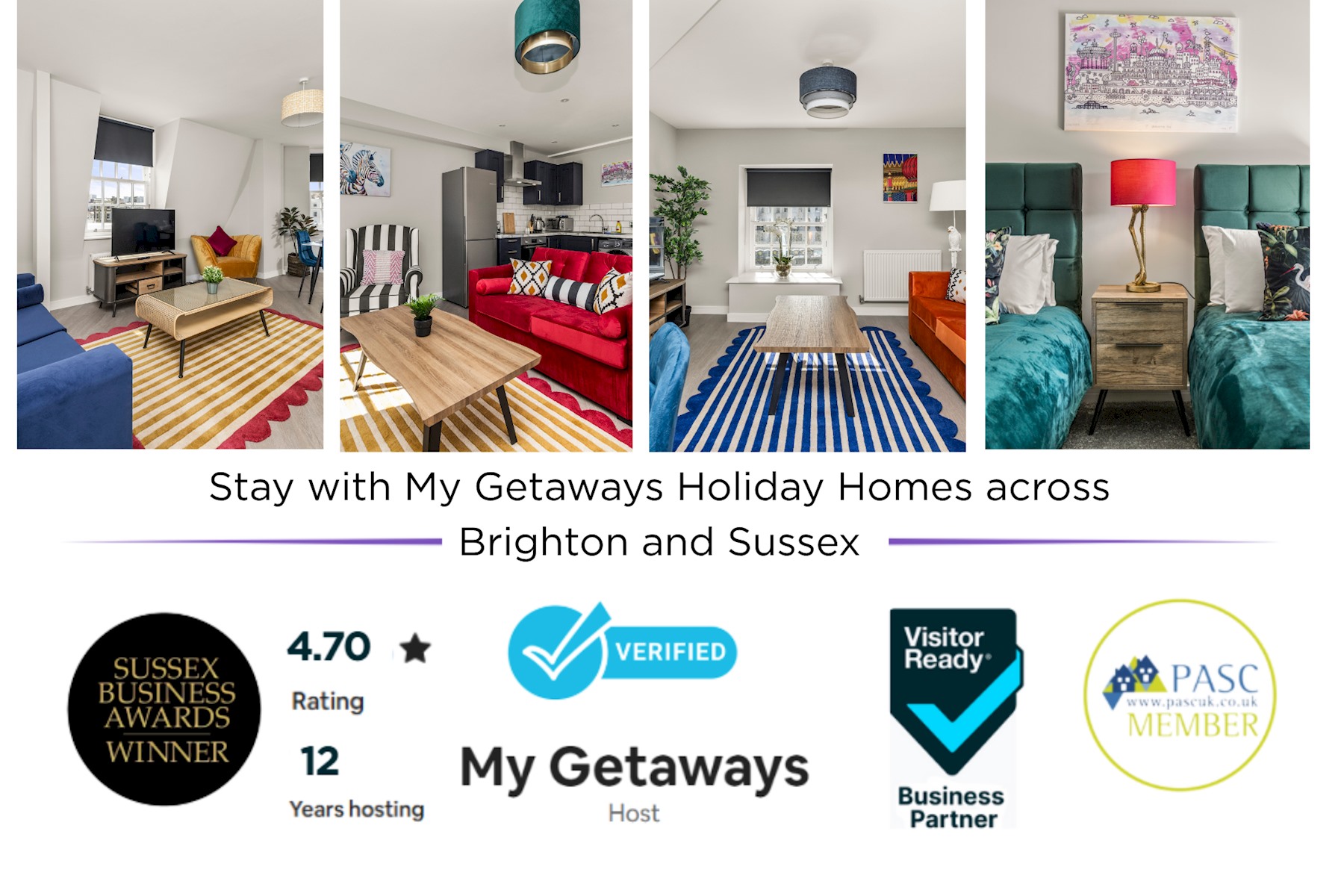 Buzzing Brighton Apartments | By My Getaways in 33 Richmond Place, Brighton BN2 9NA - Property image 2 - VivreStays