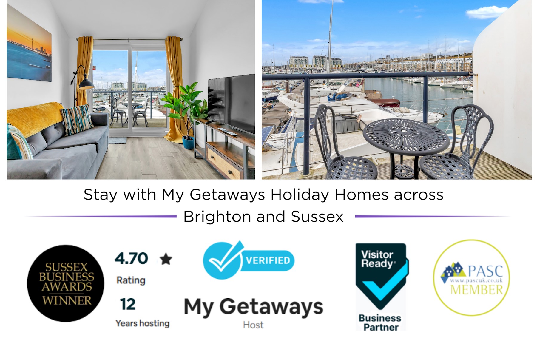 View On the Water 5 A One-of-a-Kind Stay | Free Parking | By My Getaways in 51 Eastern Concourse, Brighton Marina, Brighton, BN2 5UQ On the Water 5 A One-of-a-Kind Stay | Free Parking | By My Getaways in 51 Eastern Concourse, Brighton Marina, Brighton, BN2 5UQ - Property image 3 - VivreStays