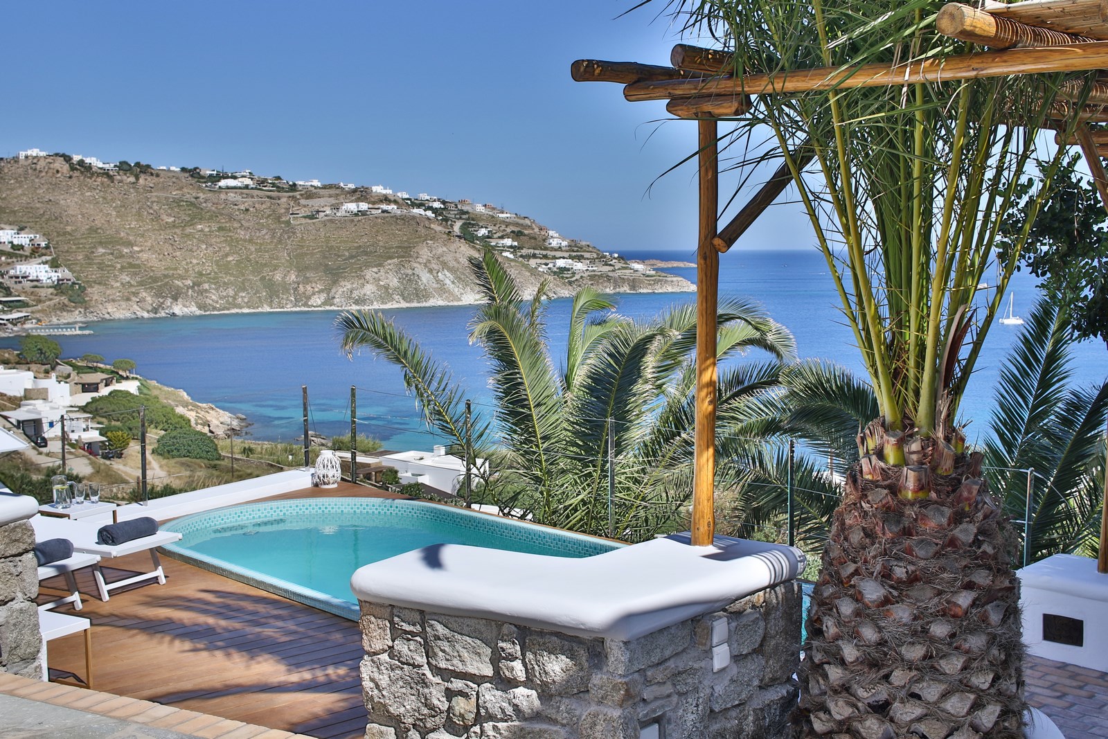 Villa Athena, Mykonian style villa with sea view and swim spa pool by Elite Estates. 0