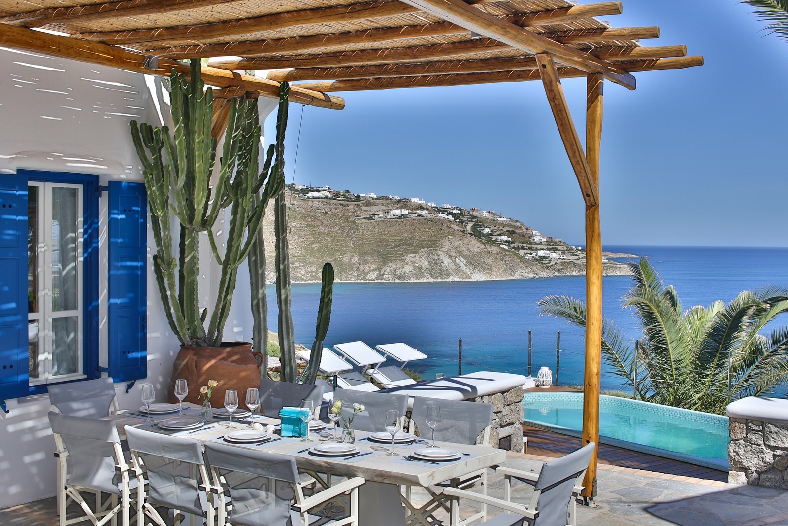 Villa Athena, Mykonian style villa with sea view and swim spa pool by Elite Estates. 2