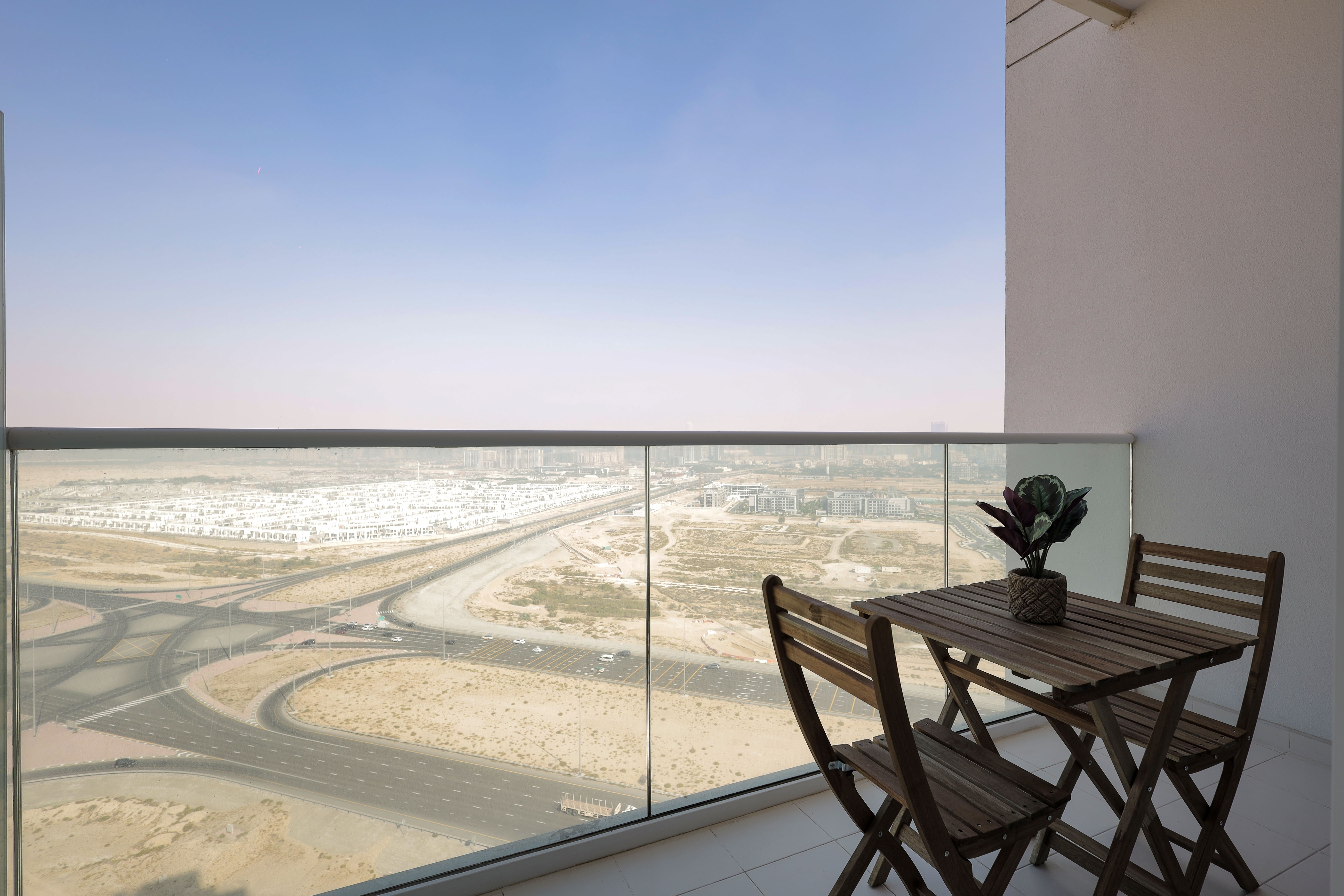 Beautiful skyline view | Studio apartment